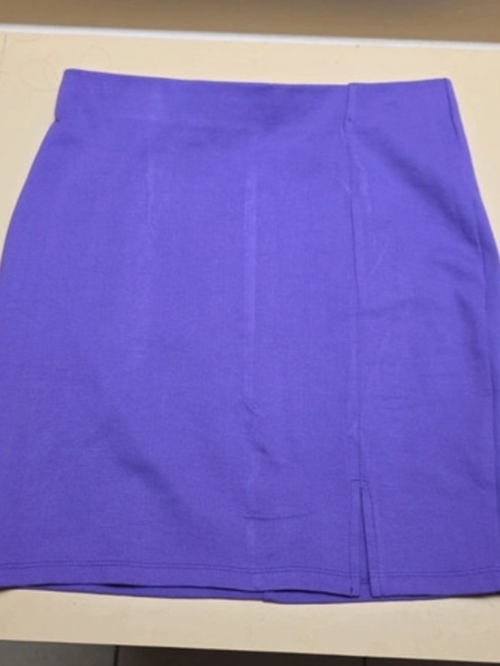 Classic Purple Mini Skirt — Sleek Pencil Silhouette